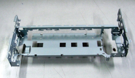 Metal frame and components of a mechanical assembly